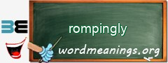 WordMeaning blackboard for rompingly